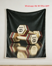Gucci Fitness throw blankets Designer Dumbbells IMG_2700